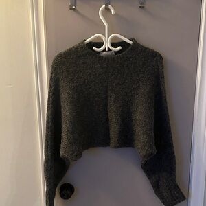 Wilfred Charcoal Cropped Sweater like new